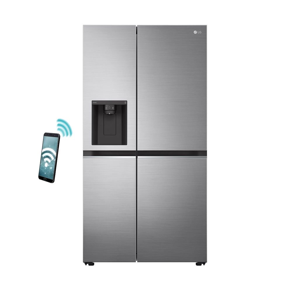 LG Refrigerator Wardrobe (635lt) Full No Frost, H179 x W91.3 x D73.5cm, Inox – GSLV70PZTE